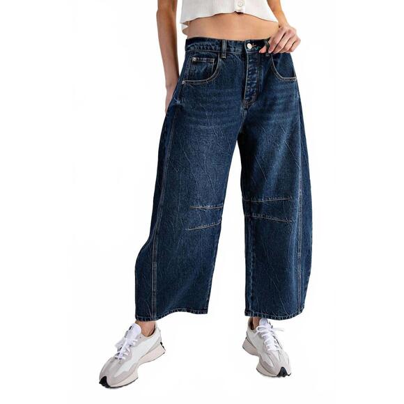 EE:SOME Denim - NEW EE:SOME barrel leg jeans in blue